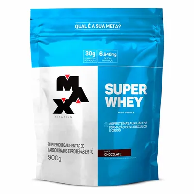 Whey Super Chocolate Max Titanium Refil 900g